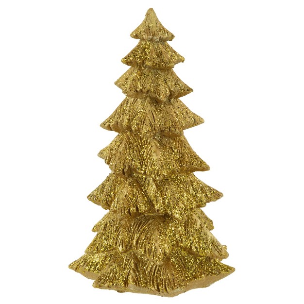 Gold Glittered Christmas Tree Decoration