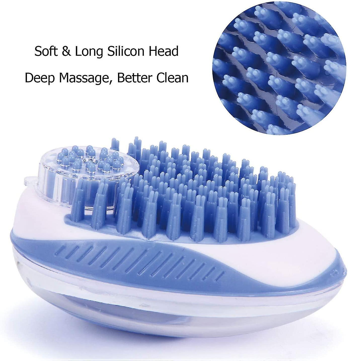 Dog Cat Bath Brush，pet Bath Grooming Brush With Shampoo Dispenser For Washing，shampooing，massaging