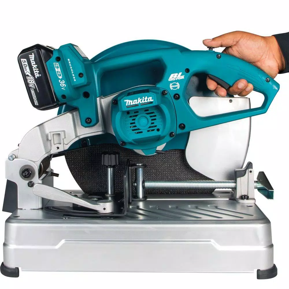 Makita 18-Volt X2 LXT Lithium-Ion 36-Volt Brushless Cordless 14 in. Cut-Off Saw with Electric Brake， 5.0 Ah and#8211; XDC Depot