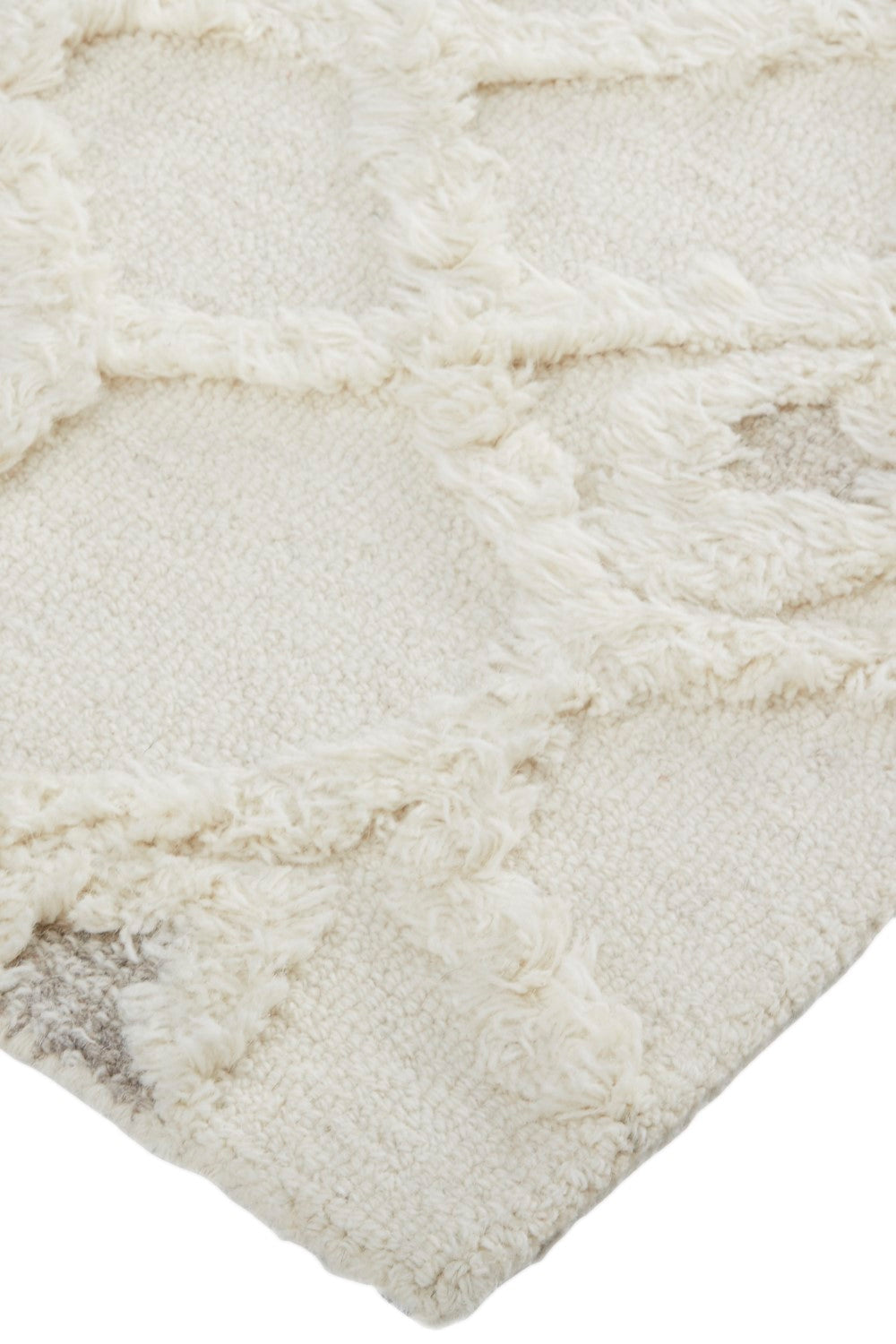 Elika Hand-Tufted Geometric Ivory/Taupe/Tan Rug