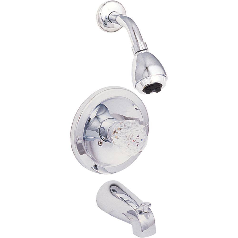 EZ-FLO Traditional Collection Single-Handle 1-Spray Tub and Shower Faucet in Chrome (Valve Included) 10048