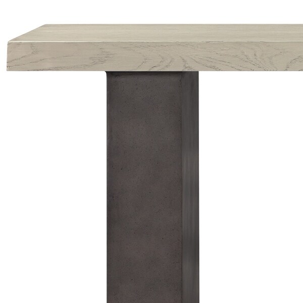 Abbey Modern Concrete and Solid Wood Entryway Console Table