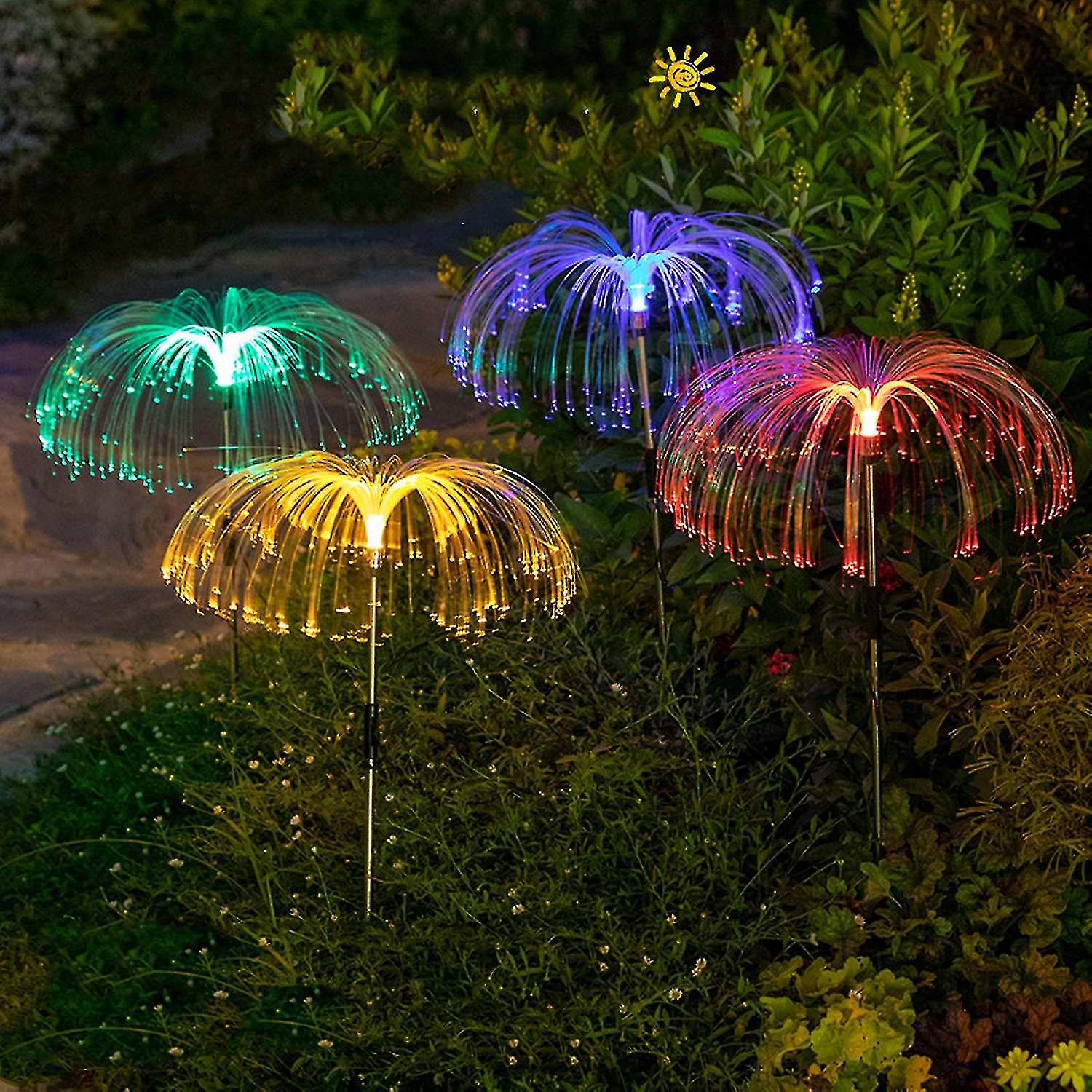 4 In 1 Landscape Lighting Garden Lights Led Lamp Fiber Optic Lights Jellyfish Lights