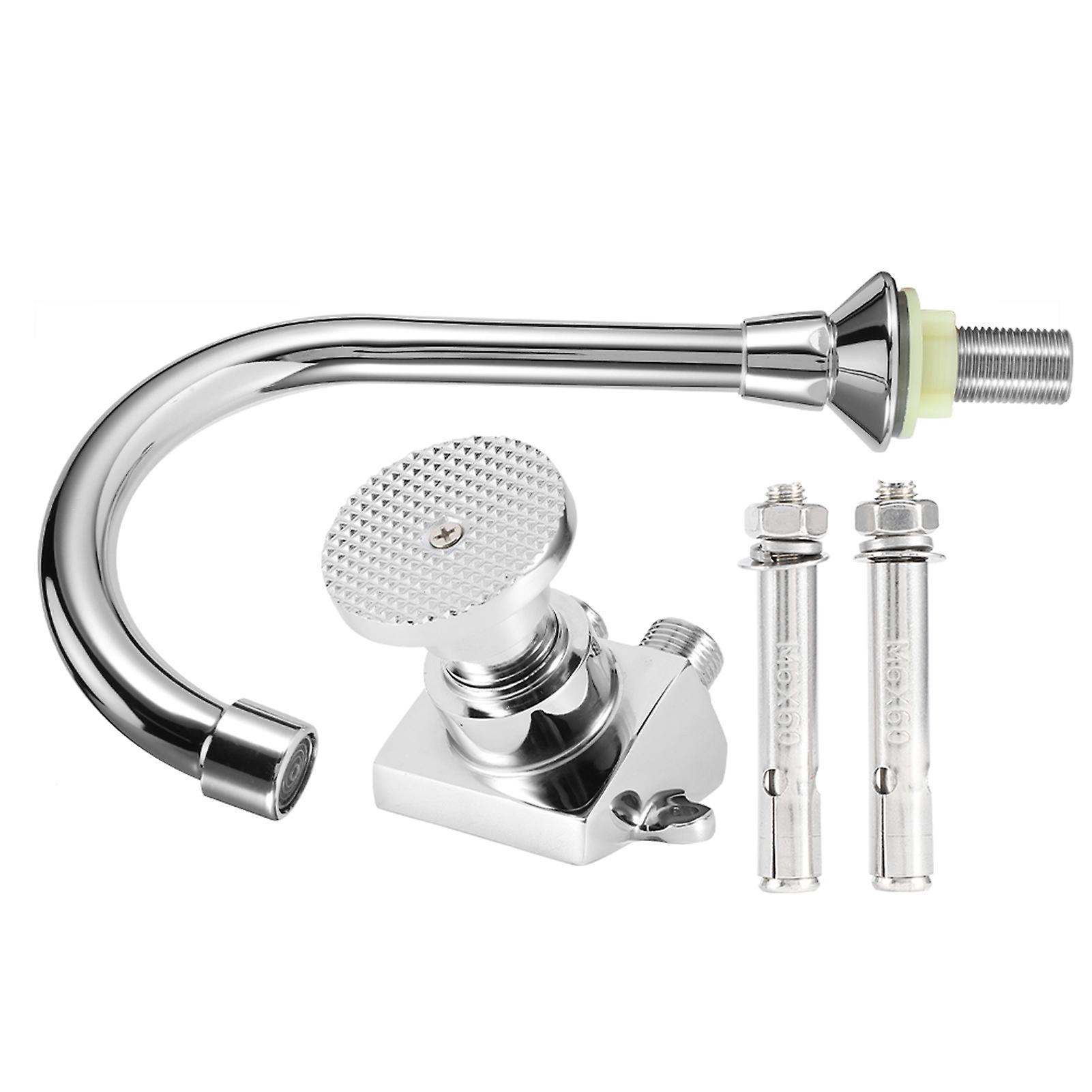 G1/2in Thread Copper Floor Mounted Foot Pedal Basin Faucet Sink Tap Set For Hospital Laboratory