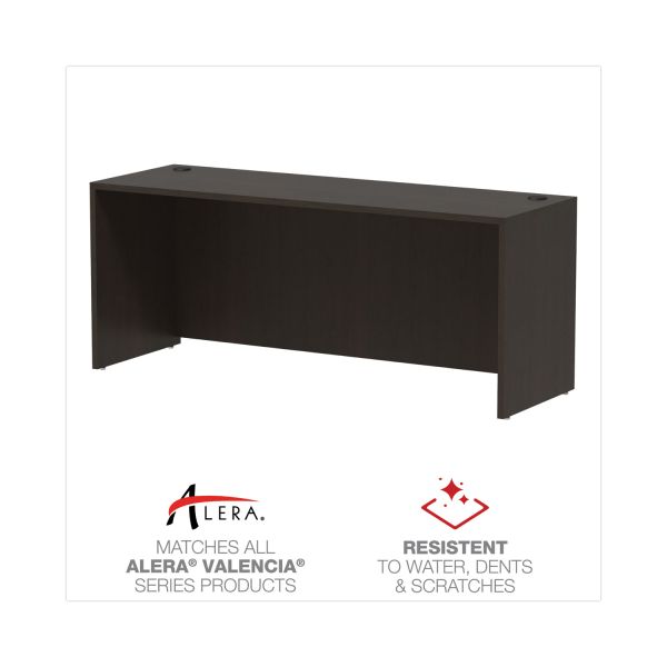 Alera Valencia Series Credenza Shell， 70.88w x 23.63d x 29.5h， Espresso