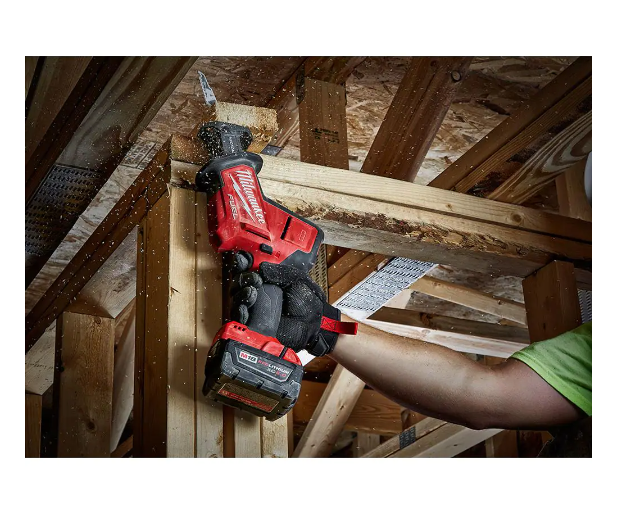 Milwaukee 2719-20-48-59-1835 M18 FUEL 18-Volt Lithium-Ion Brushless Cordless HACKZALL Reciprocating Saw with 3.0 Ah Battery and Charger