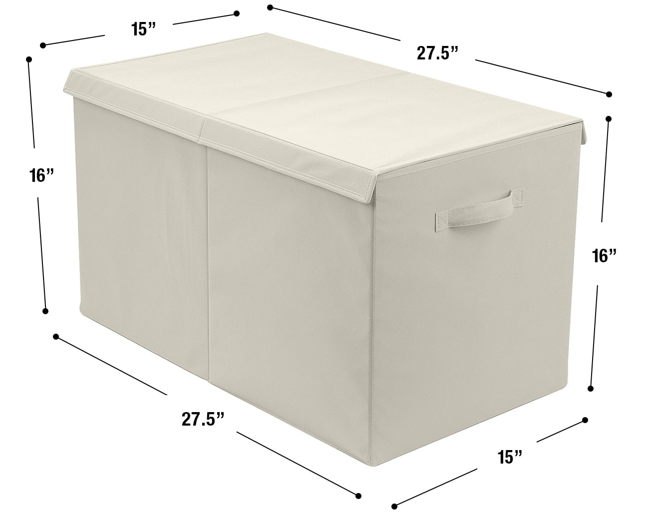 Sorbus Kids Large Toy Storage Chest with Lid, Beige