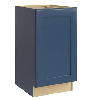 Home Decorators Collection Newport Blue Painted Plywood Shaker Stock Assembled Bath Kitchen Cabinet Right 21 in. x 34.5 in. x 21 in. VB2121FHR-NMB