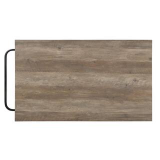 Whatseaso 64 in. L x 29 in. W x 33 in. H Kitchen Island in Rustic Oak  Black Finish SEP-110513149