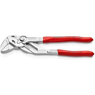 KNIPEX Heavy Duty Forged Steel 7-14 in. Pliers Wrench with Nickel Plating 86 03 180 SBA