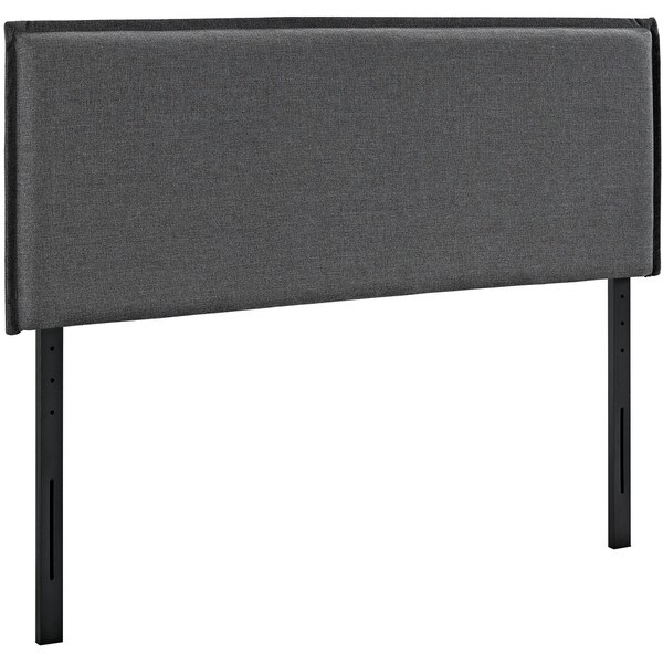 Modway Camille Grey Polyester/Solid Wood Full-size Upholstered Headboard - - 12654254