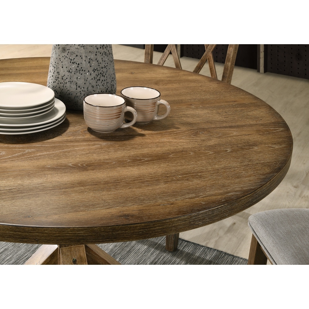 Roundhill Furniture Windvale 5 pc. Cross back Wood Dining Set