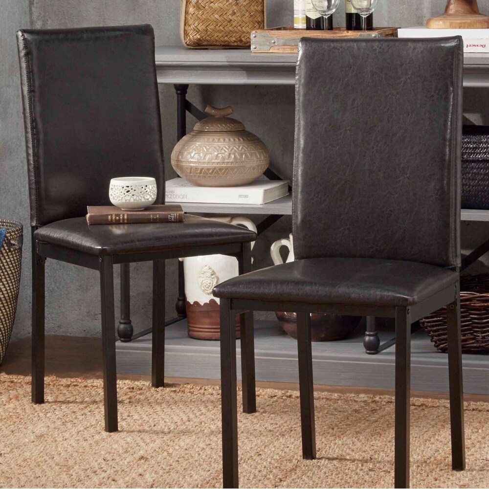 Darcy Espresso Metal Upholstered Dining Chair (Set of 2) by iNSPIRE Q Bold