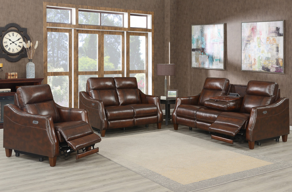 Akari Power Reclining Loveseat   Transitional   Loveseats   by HedgeApple  Houzz