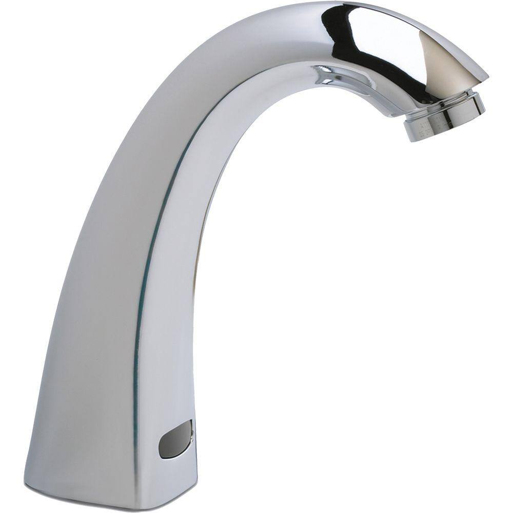 Delta Commercial Battery-Powered Single Hole Touchless Bathroom Faucet in Chrome 590T1150