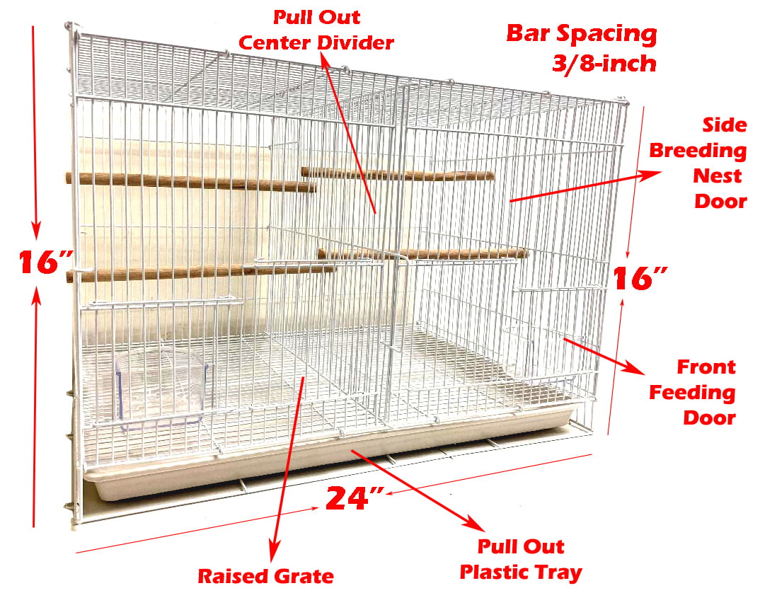 Lot of Six Breeding Breeder Bird Flight Cages With Center Divider For Finches Parakeets Lovebirds Aviaries Canaries Budgies Parakeets