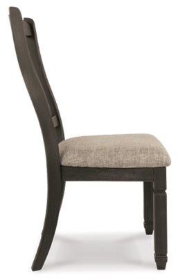 Signature Design by Ashley Tyler Creek Dining Room Upholstered Chair， Set of 2， Antique Black