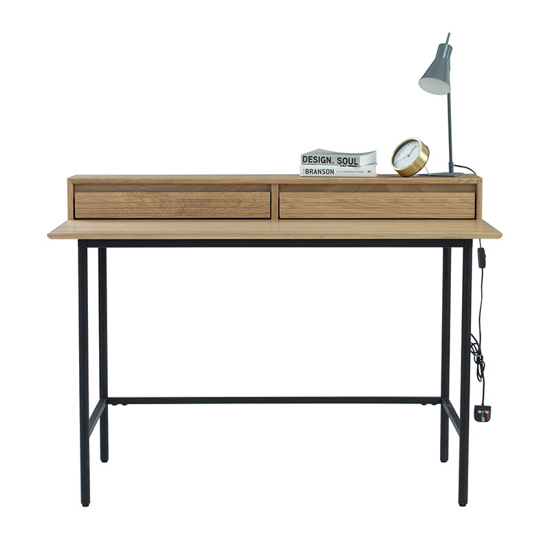 DOVER Study Desk 120cm - Natural & Black