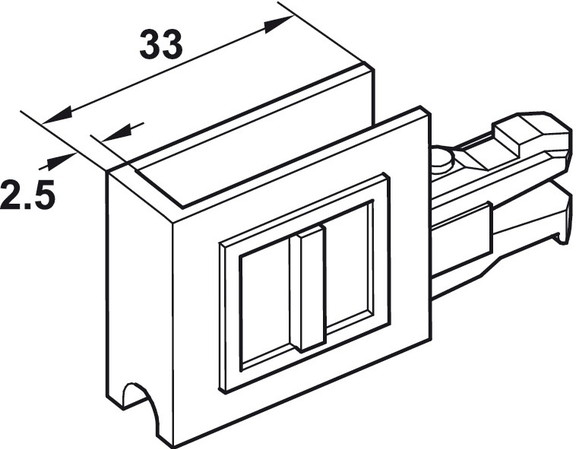 Hafele 416.13.932 Dust Strip  Vertical for Bypassi...