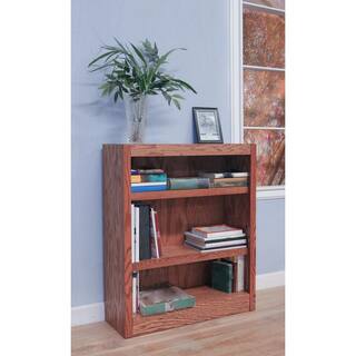 Concepts In Wood 36 in. Dry Oak Wood 3-shelf Standard Bookcase with Adjustable Shelves MI3036-D