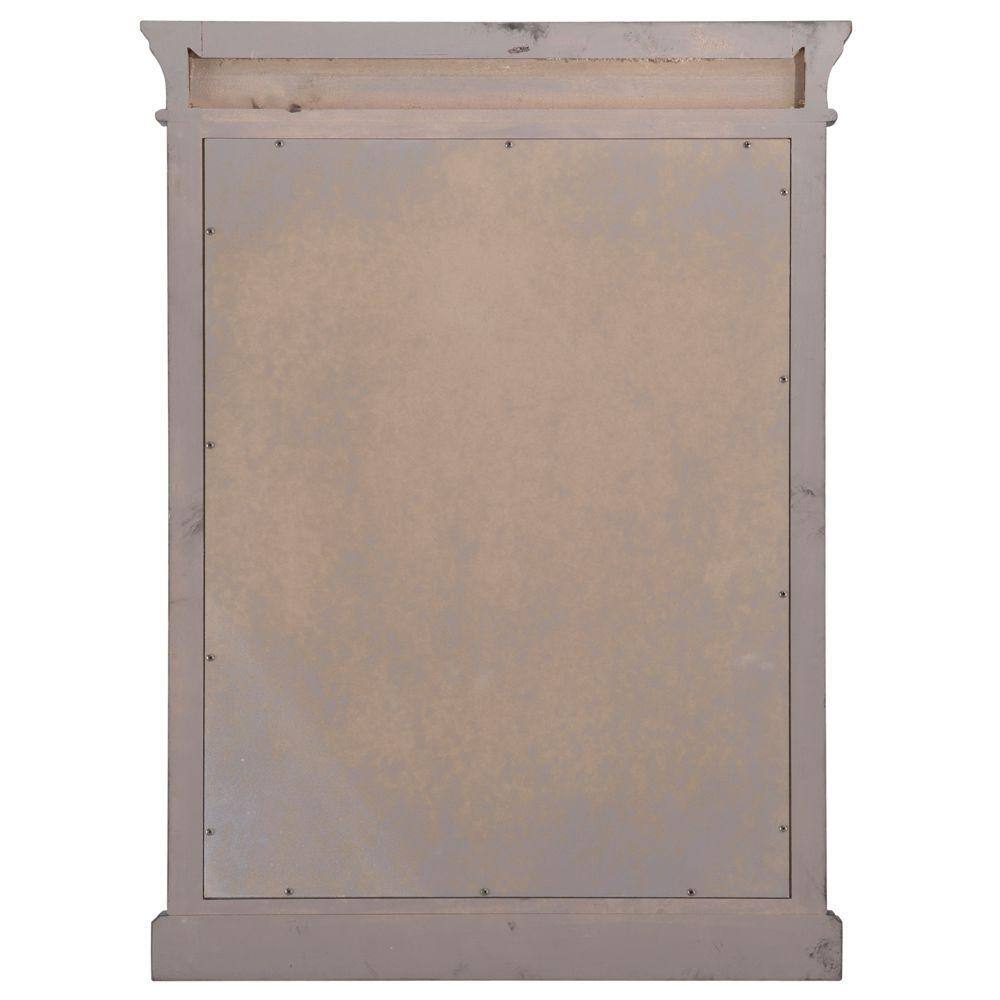 Home Decorators Collection 23.5 in. W x 32 in. H Framed Rectangular Bathroom Vanity Mirror in Distressed Grey NADGM2432