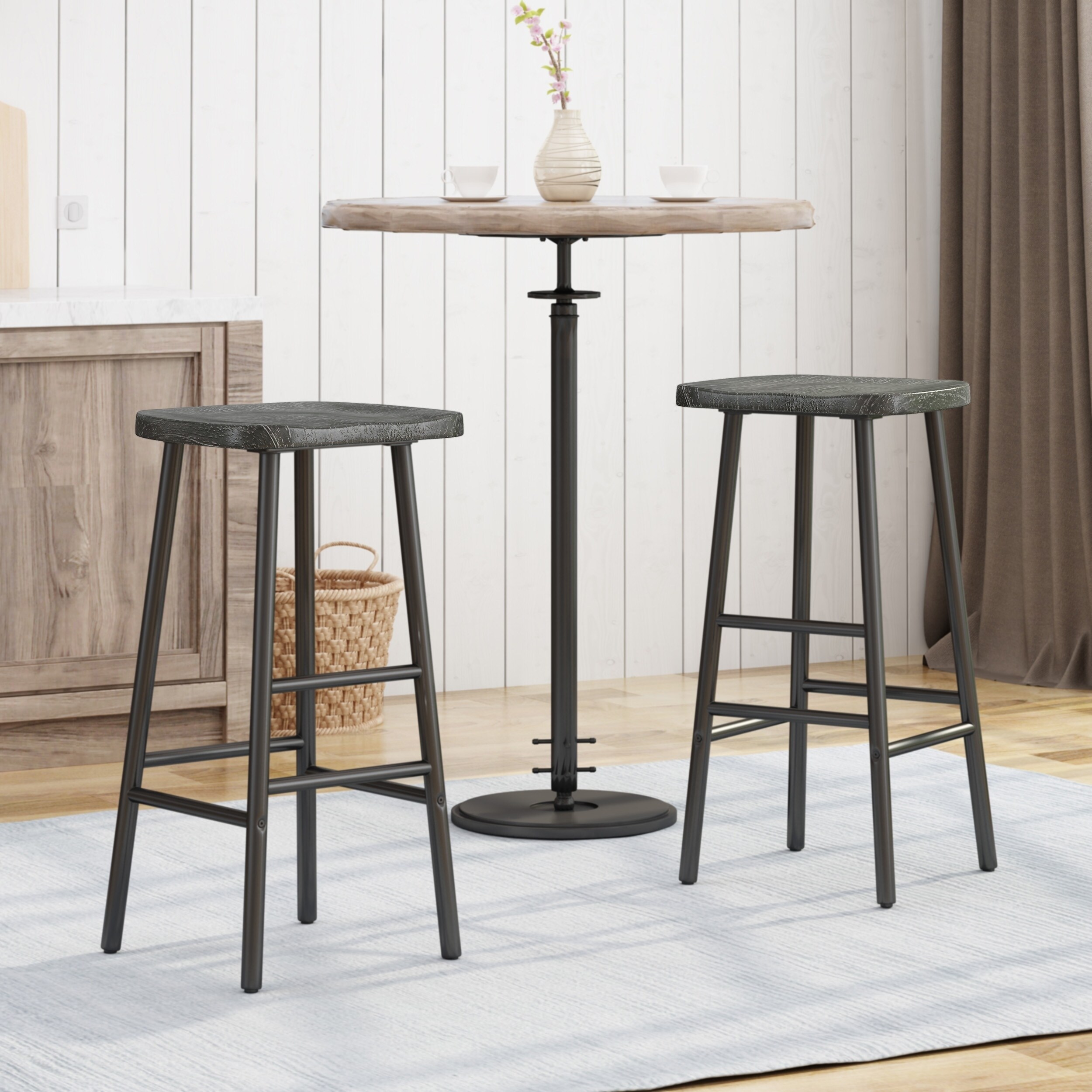 Merlyne Pine Bar Stools (Set of 2) by Christopher Knight Home