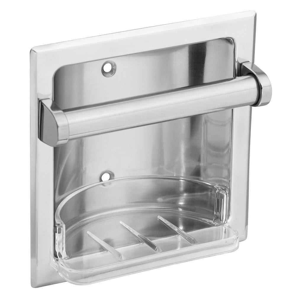 MOEN Recessed Soap Holder and Utility Bar in Chrome 2565CH