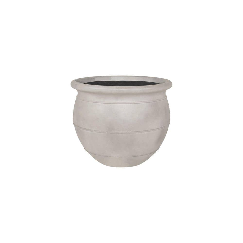 PRIVATE BRAND UNBRANDED Trend Terracotta 14 in. Triple Band Cement Pot LHDPTCTETR14X11