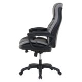 Shaquille O'Neal Amphion Ergonomic Bonded Leather High-Back Executive Chair， Black