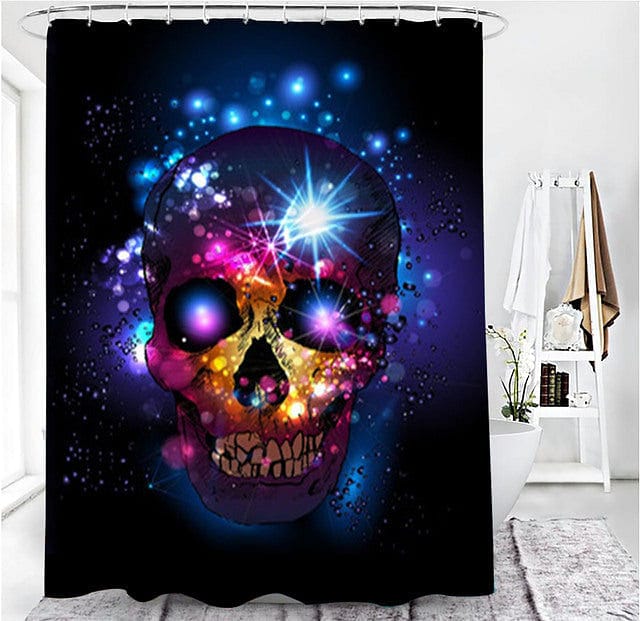 Skull Print Electric Shower Curtain