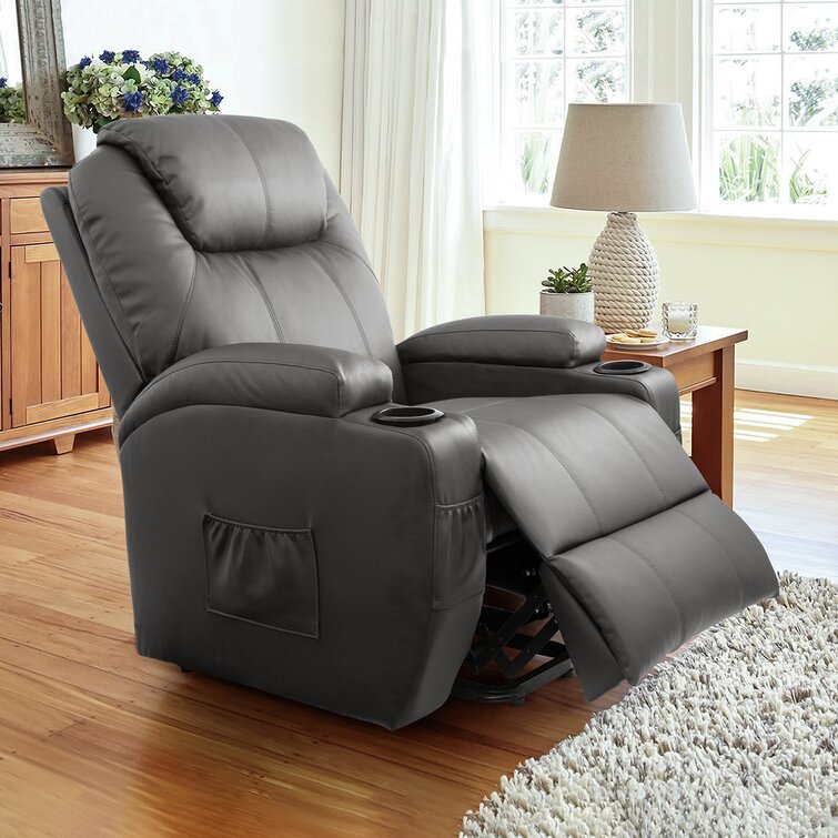 Faux Leather Power Lift Recliner Chair with Massage and Heating Functions