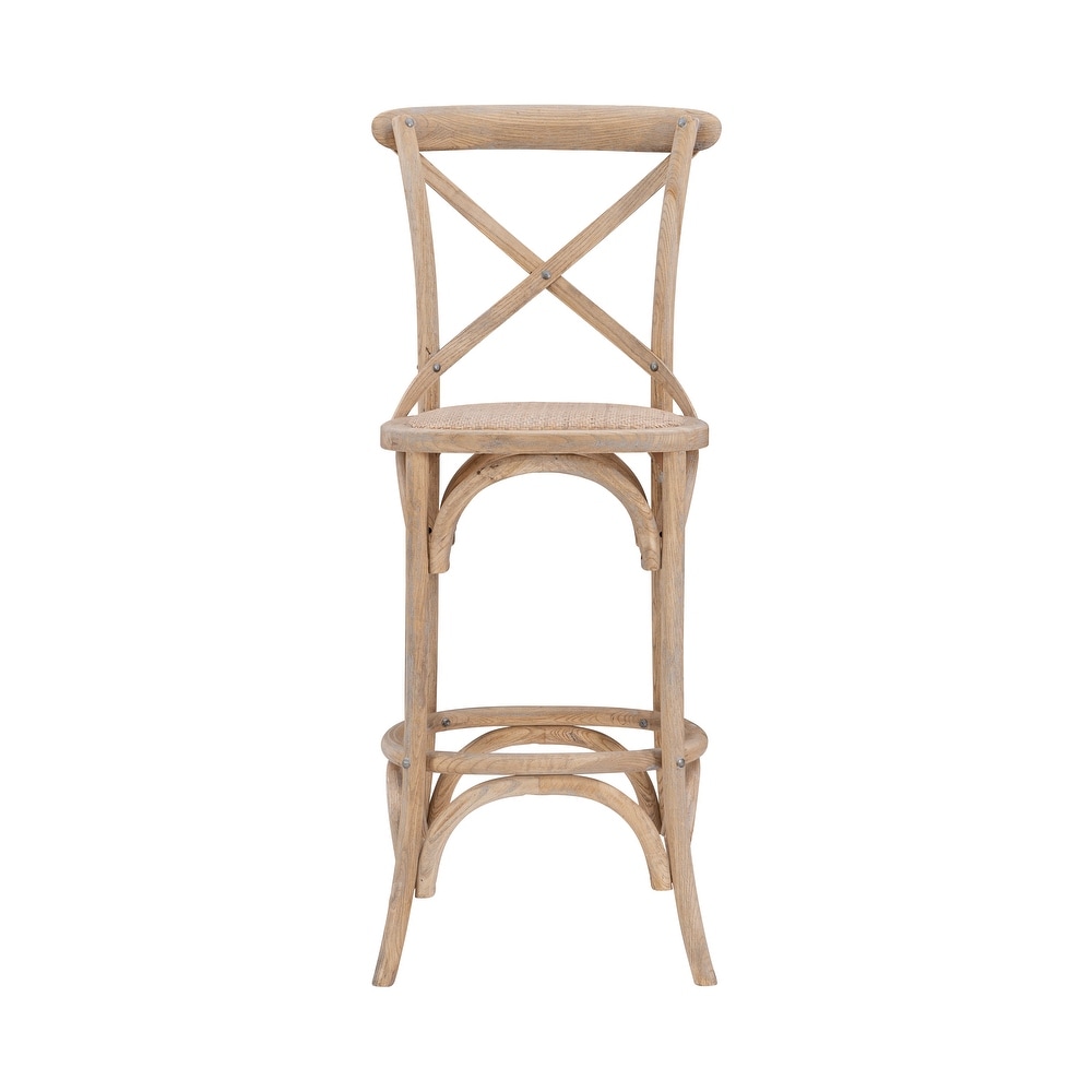 Delilah Rustic Cross Back Bar Stool