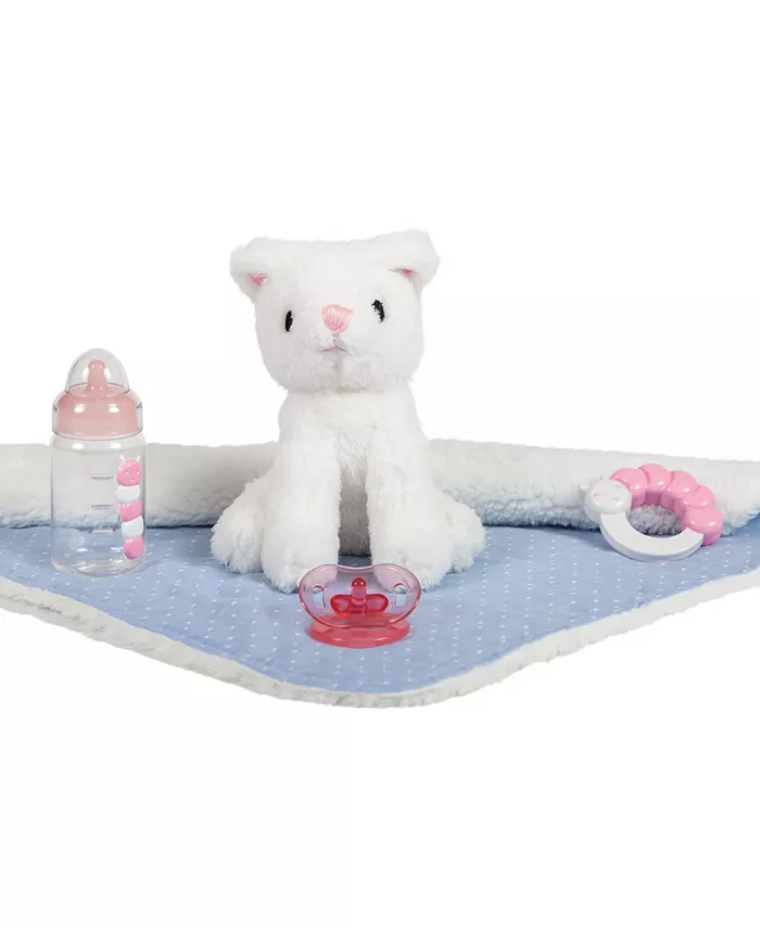 JC TOYS La Newborn 15 Real Girl Baby Doll with Pet Cat Set  10 Pieces