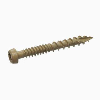 Deckmate #8 x 1-58 in. Coarse Tan Polymer-Plated Steel Star-Drive Composite Deck Screws (1 lb. per Box) N158CST1