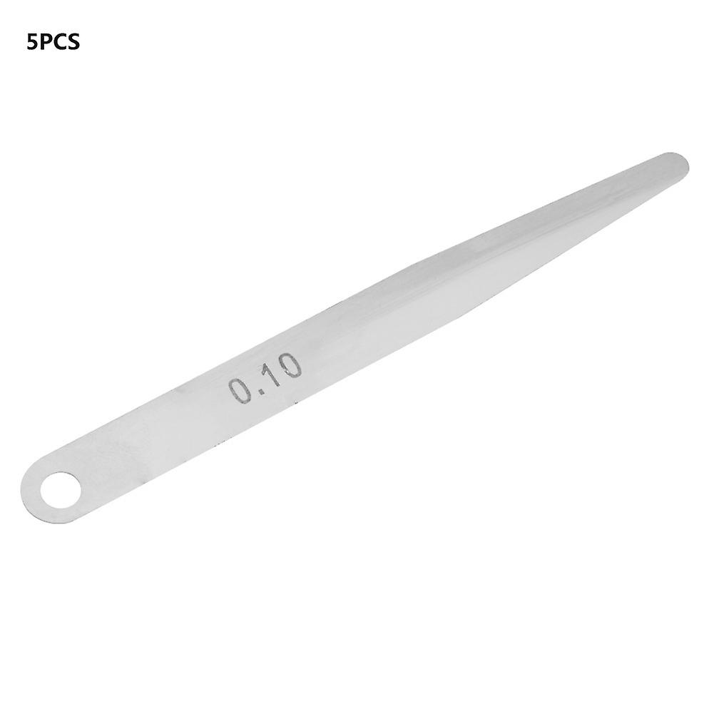 5pcs 0.1mm Thickness Feeler Gauge Metric Filler Thickness Gage Measurement Tool (0.1mm)