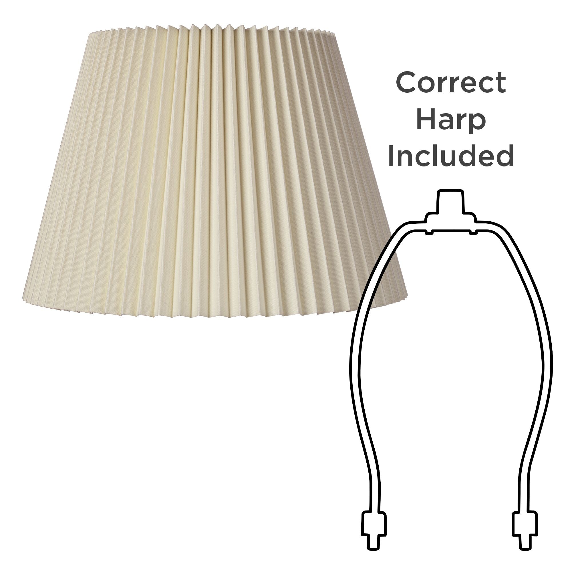 Brentwood Set of 2 Drum Lamp Shades Ivory Knife Pleat Medium 8