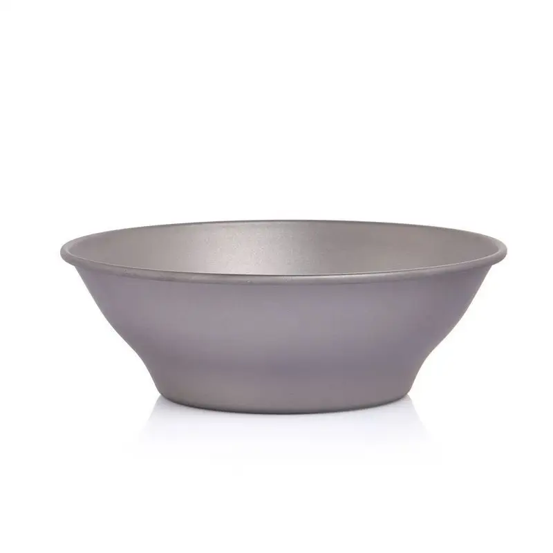 Outdoor tableware Pure titanium camping salad bowl Lightweight hiking and camping tableware