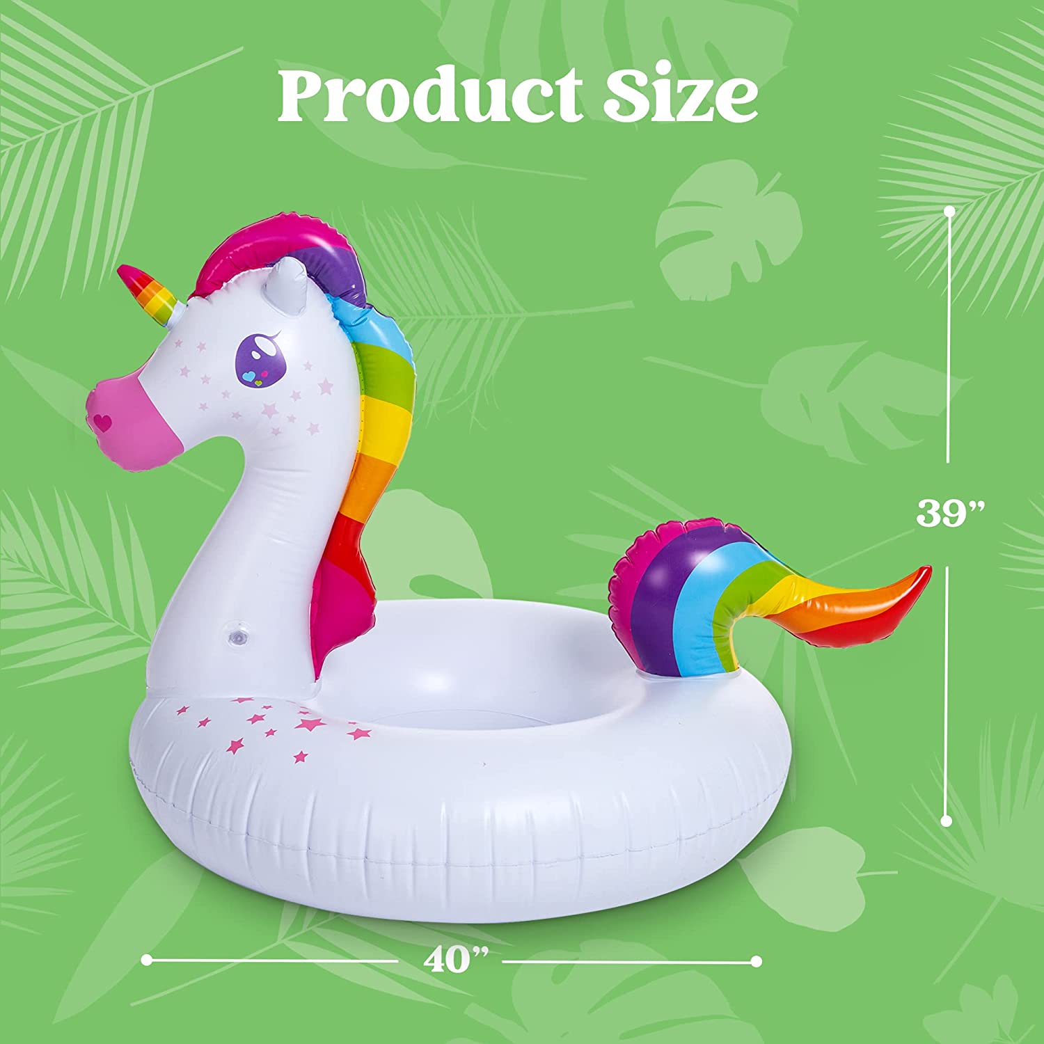 clearance sale - 39in Unicorn And Flamingo Pool Float Bundle, 2 Pcs