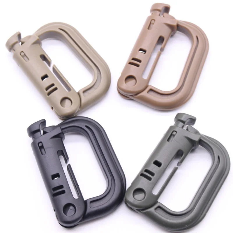 D Ring Lock Plastic Clip Snap Buckle Outdoor Camping Hiking Tactical