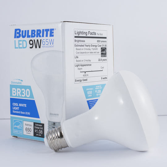 Bulbrite Led Br30 Medium Screw (E26) 9W Dimmable F...