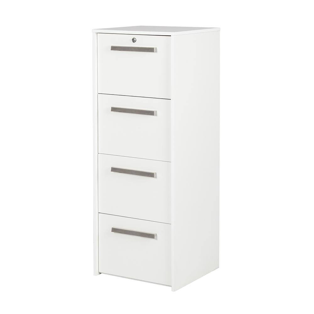 SAINT BIRCH 4-Drawer Miami 18.5 in. White Decorative Lateral File Cabinet SBAK4700LFWW