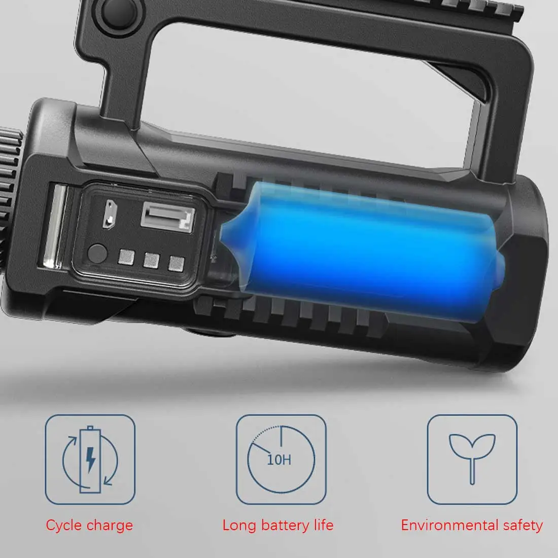 ⏰  Promotion 49% OFF - Rechargeable Handheld Spotlight Flashlight 90