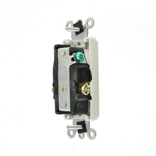 Leviton Decora 20 Amp Plus Commercial Grade Self Grounding Single Outlet White 16341-W