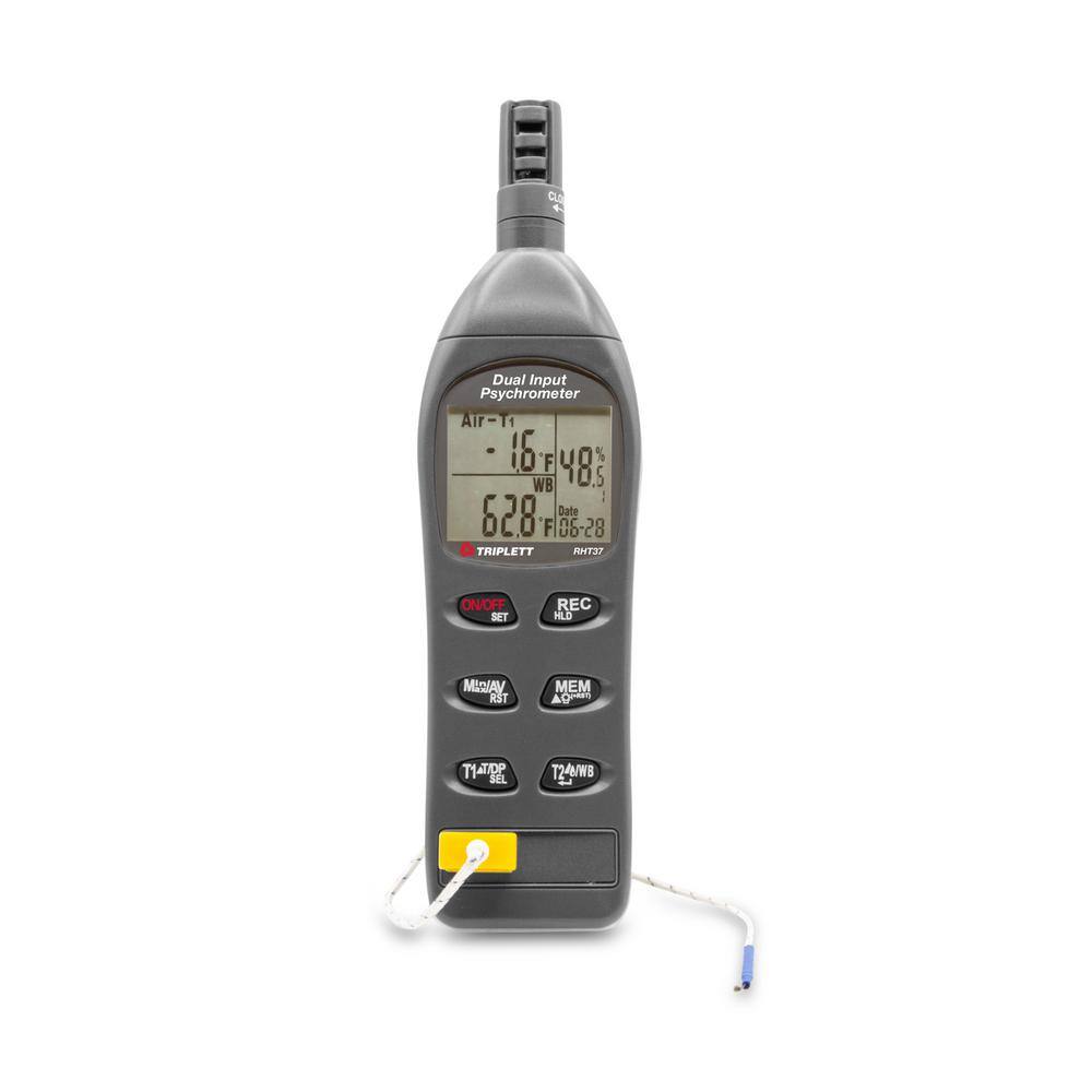 TRIPLETT Digital Psychrometer with Type K with Cert. of Traceability to NIST RHT37-NIST