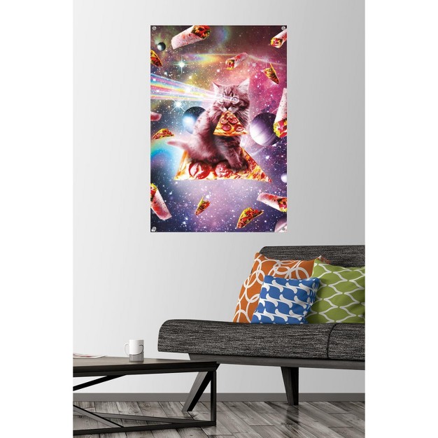 Trends International James Booker Outer Space Pizza Cat Unframed Wall Poster Prints