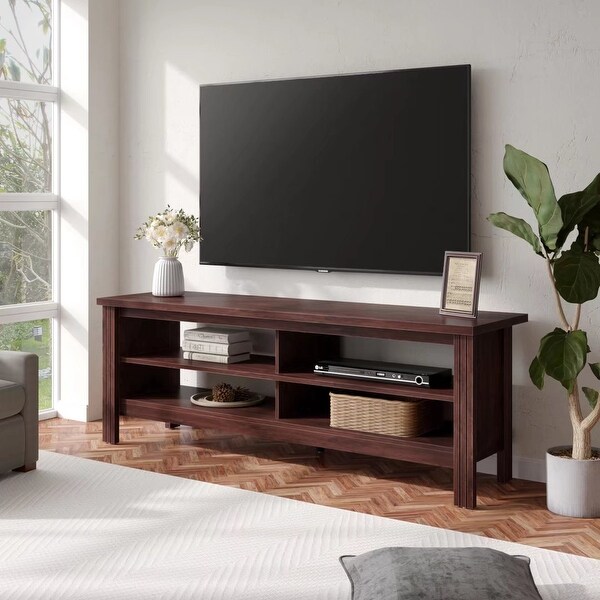 TV Stand for 65 inch TV， Wood Entertainment Center Console Table， 60''