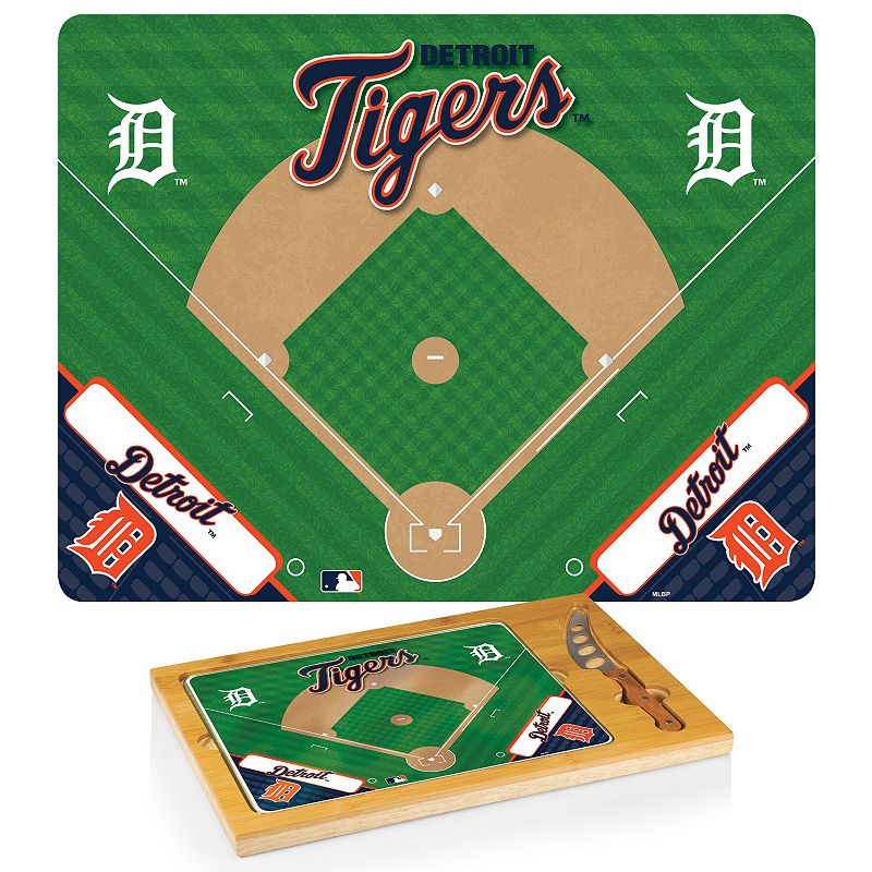 Picnic Time Detroit Tigers Icon Rectangular Cutting Board Gift Set