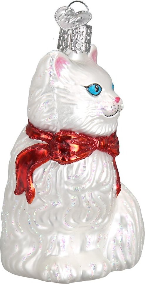 Old World Christmas Princess Kitty Glass Tree Ornament， 3.25-in