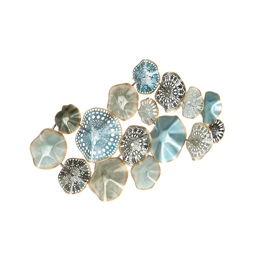 Multi Colored Metal 3D Overlapping Discs Plate Wall Decor