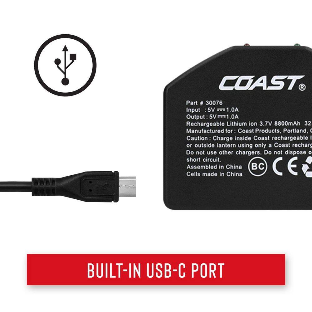 Coast ZX1010 ZITHION-X Micro-USB Rechargeable Battery for EAL26 Lantern ZX1010